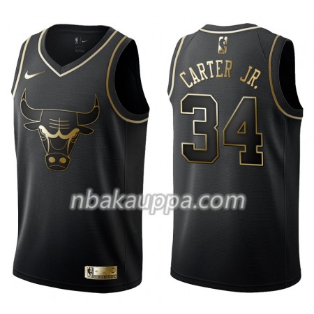 Chicago Bulls Wendell Carter Jr. 34 Nike Musta Golden Edition Pelipaidat Swingman - Miesten